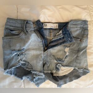 ISO distressed jean shorts